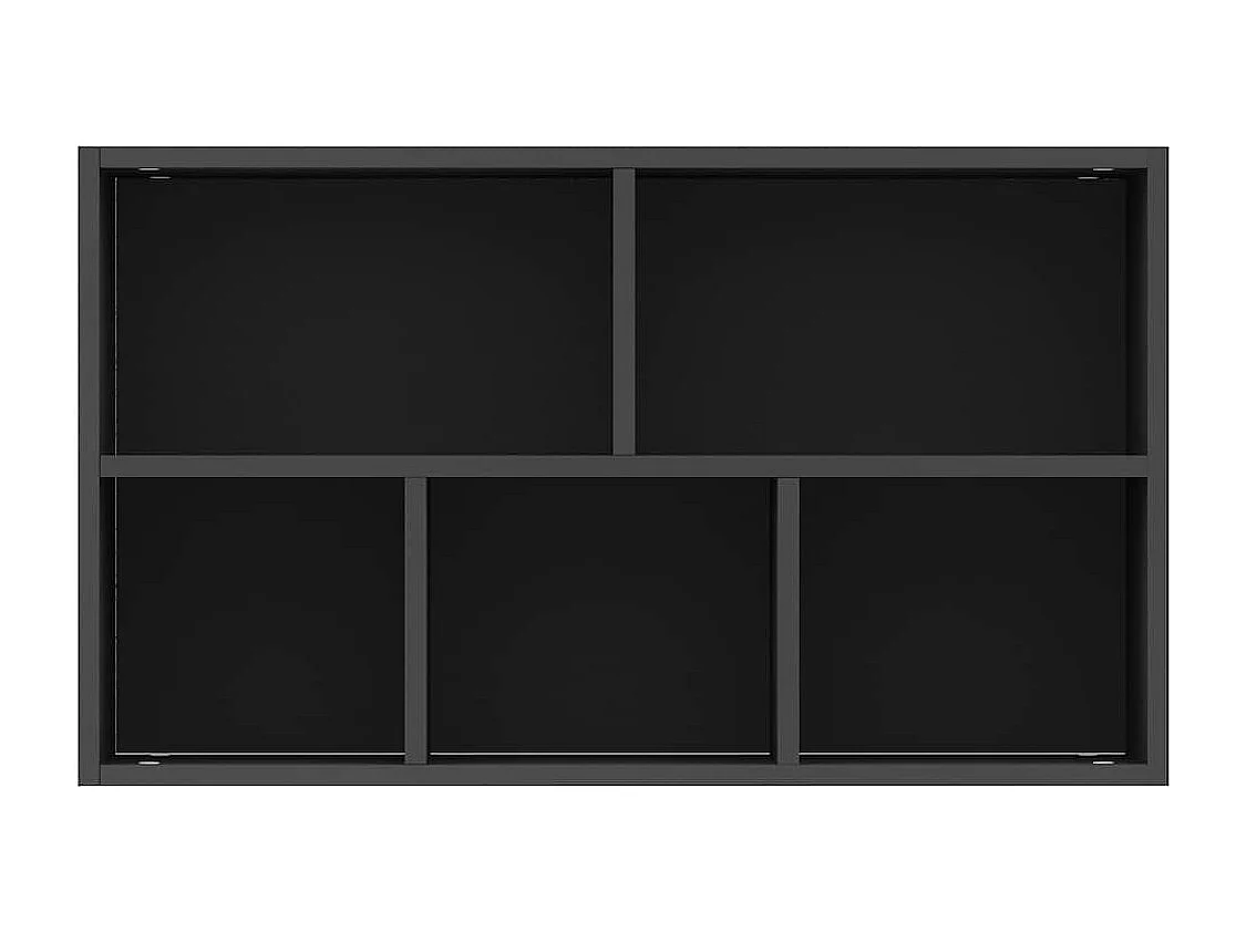 Libreria/Credenza nera 50x25x80 cm in legno ingegnerizzato