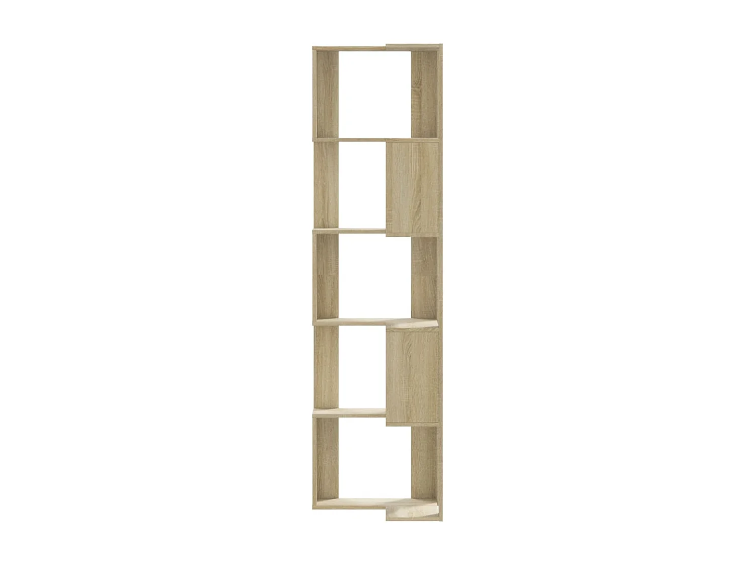 Libreria angolare a 5 ripiani in legno ingegnerizzato Sonoma Oak