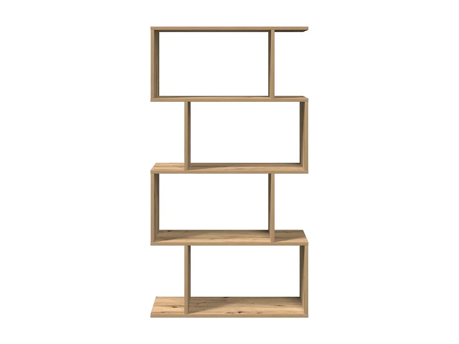 Étagère séparatrice de pièce à 4 niveaux chêne artisanal