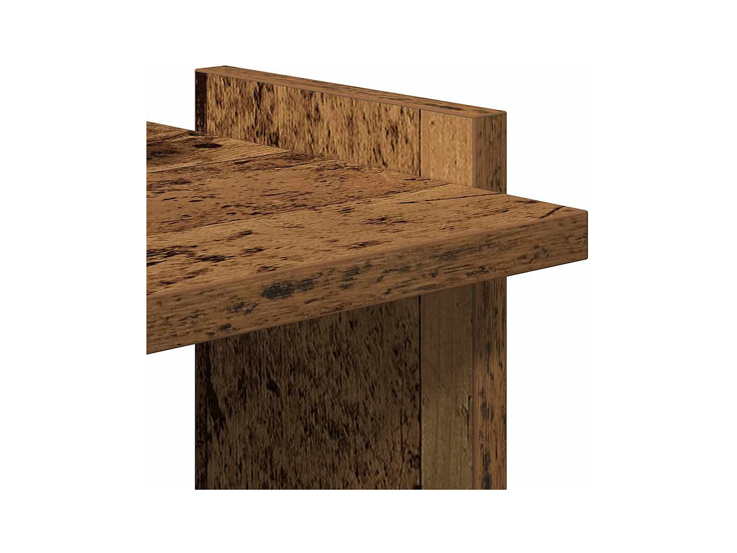 Bibliothèque à 3 niveaux vieux bois 60x30x120cm bois ingénierie