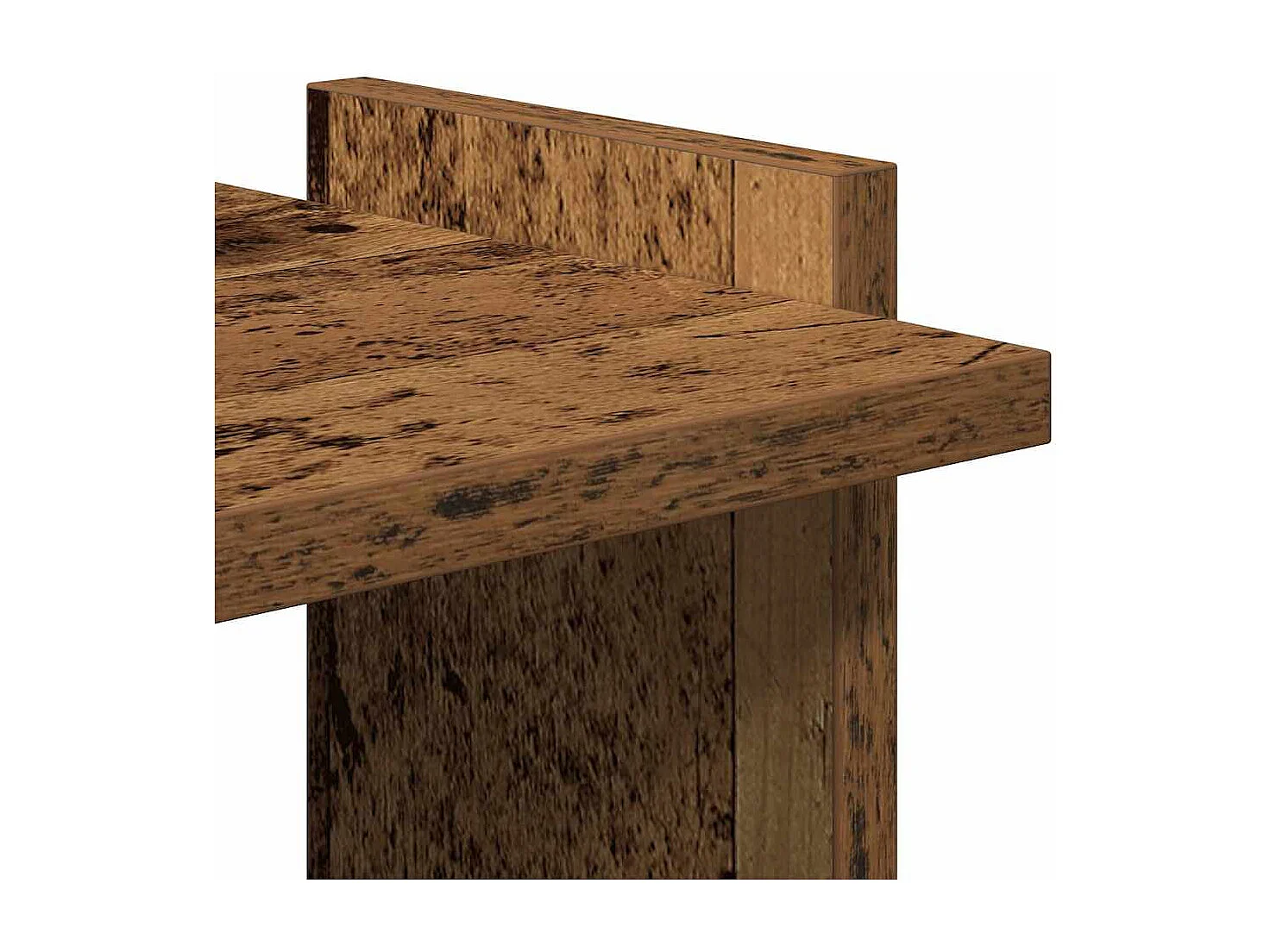 Bibliothèque à 3 niveaux vieux bois 60x30x120cm bois ingénierie