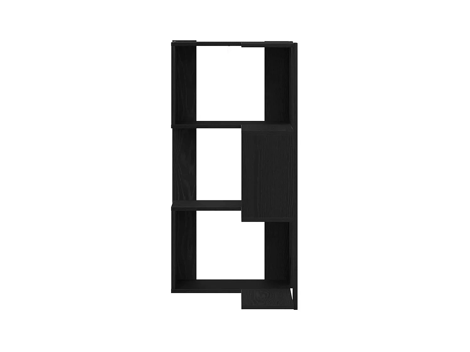 Bibliothèque d'angle 3 niveaux Chêne noir 50x50x102 cm Bois reconstitué