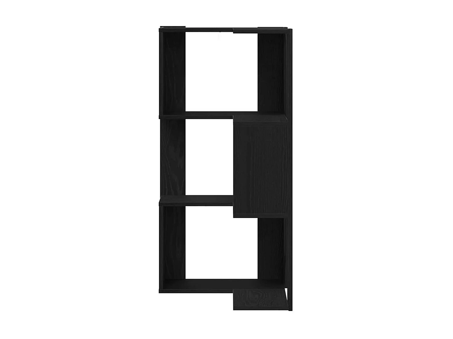 Bibliothèque d'angle 3 niveaux Chêne noir 50x50x102 cm Bois reconstitué