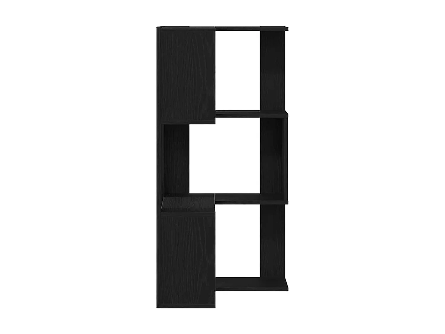 Bibliothèque d'angle 3 niveaux Chêne noir 50x50x102 cm Bois reconstitué