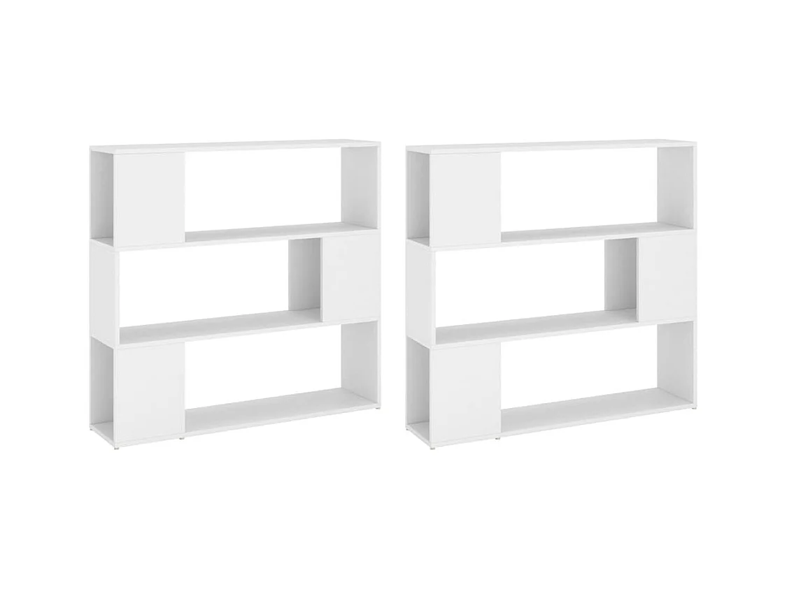 Bibliothèque/Séparateur de pièce Blanc 100x24x188 cm