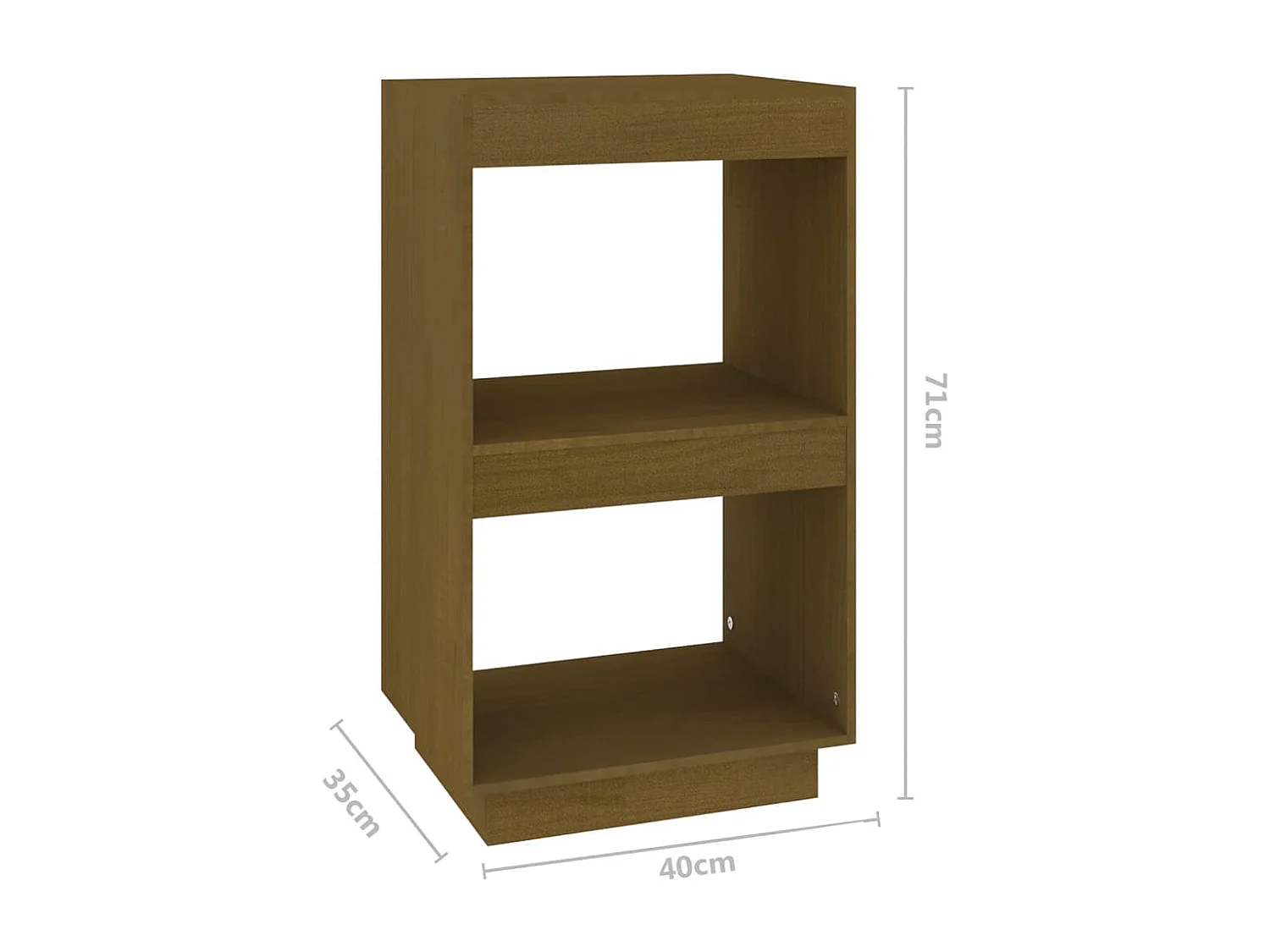 Bibliothèque Marron miel 40x35x71 cm Bois de pin massif