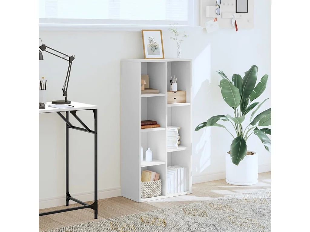 Libreria bianca 50x25x105 cm in legno ingegnerizzato