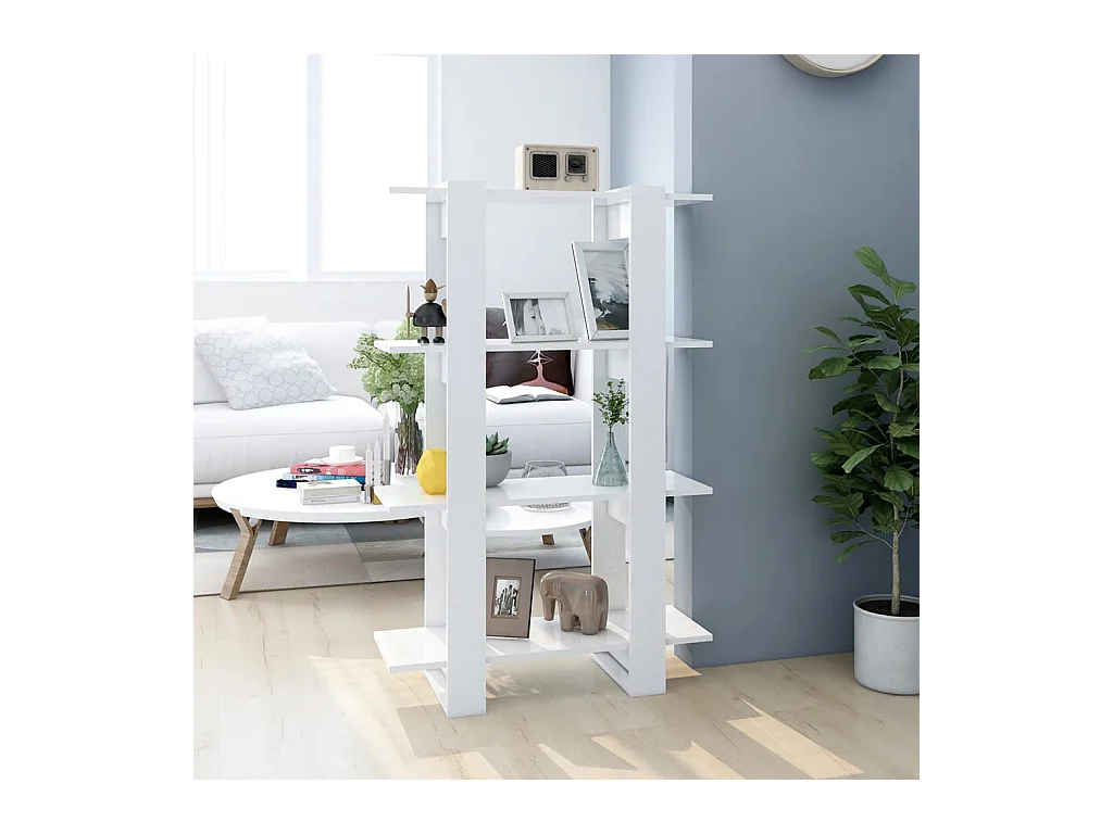 Bibliothèque/Séparateur de pièce Blanc 80x30x123,5 cm