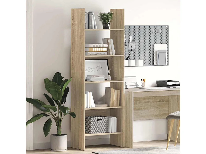 Bibliothèque Chêne sonoma 60x35x180 cm Bois d’ingénierie