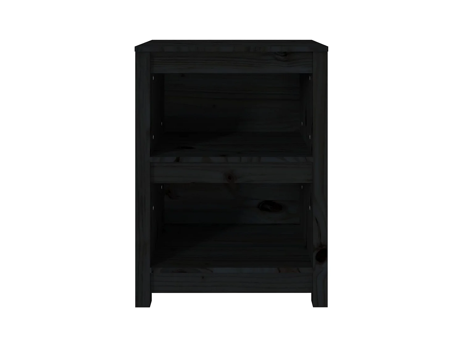 Bibliothèque Noir 50x35x68 cm Bois de pin massif