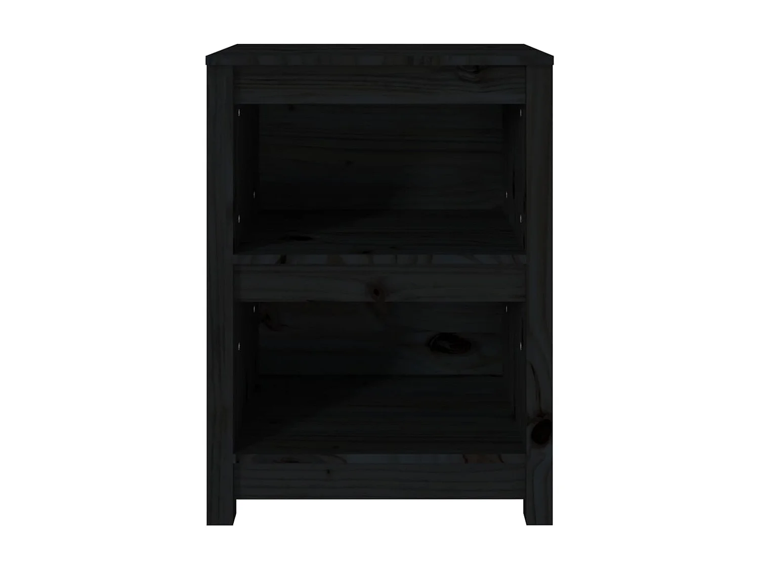 Bibliothèque Noir 50x35x68 cm Bois de pin massif