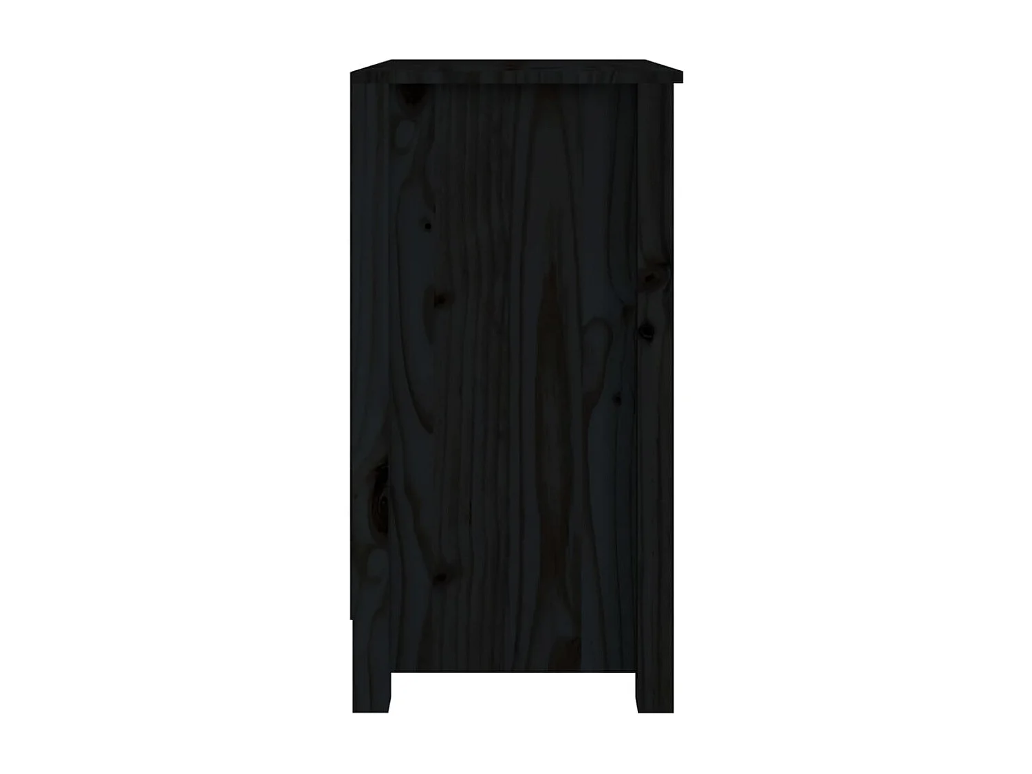 Bibliothèque Noir 50x35x68 cm Bois de pin massif