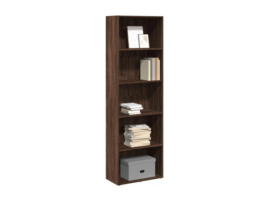 Bruine eikenhouten boekenkast 60x30x189 cm bewerkt hout