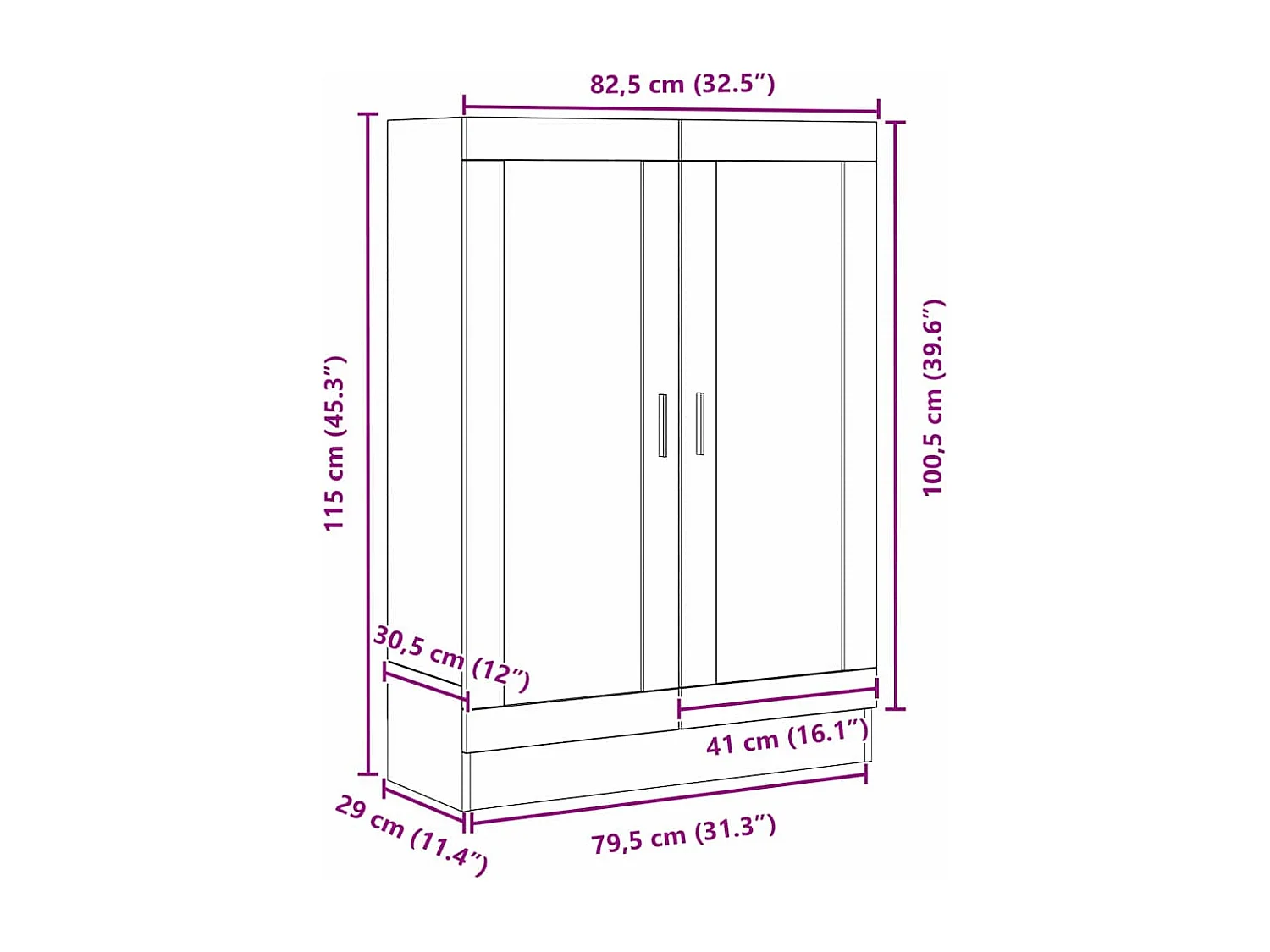 Bibliothèque en chêne noir - 82,5 x 30,5 x 115 cm, en bois d'ingénierie.
