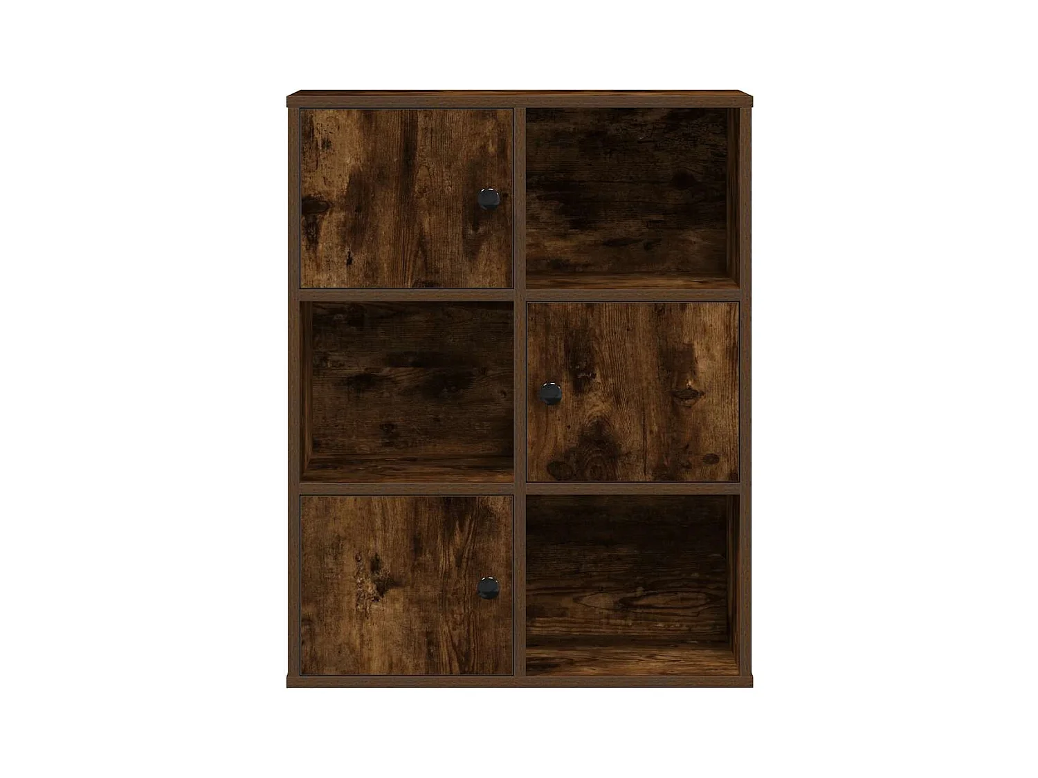 Bibliothèque chêne fumé 60x24x76,5 cm bois d'ingénierie