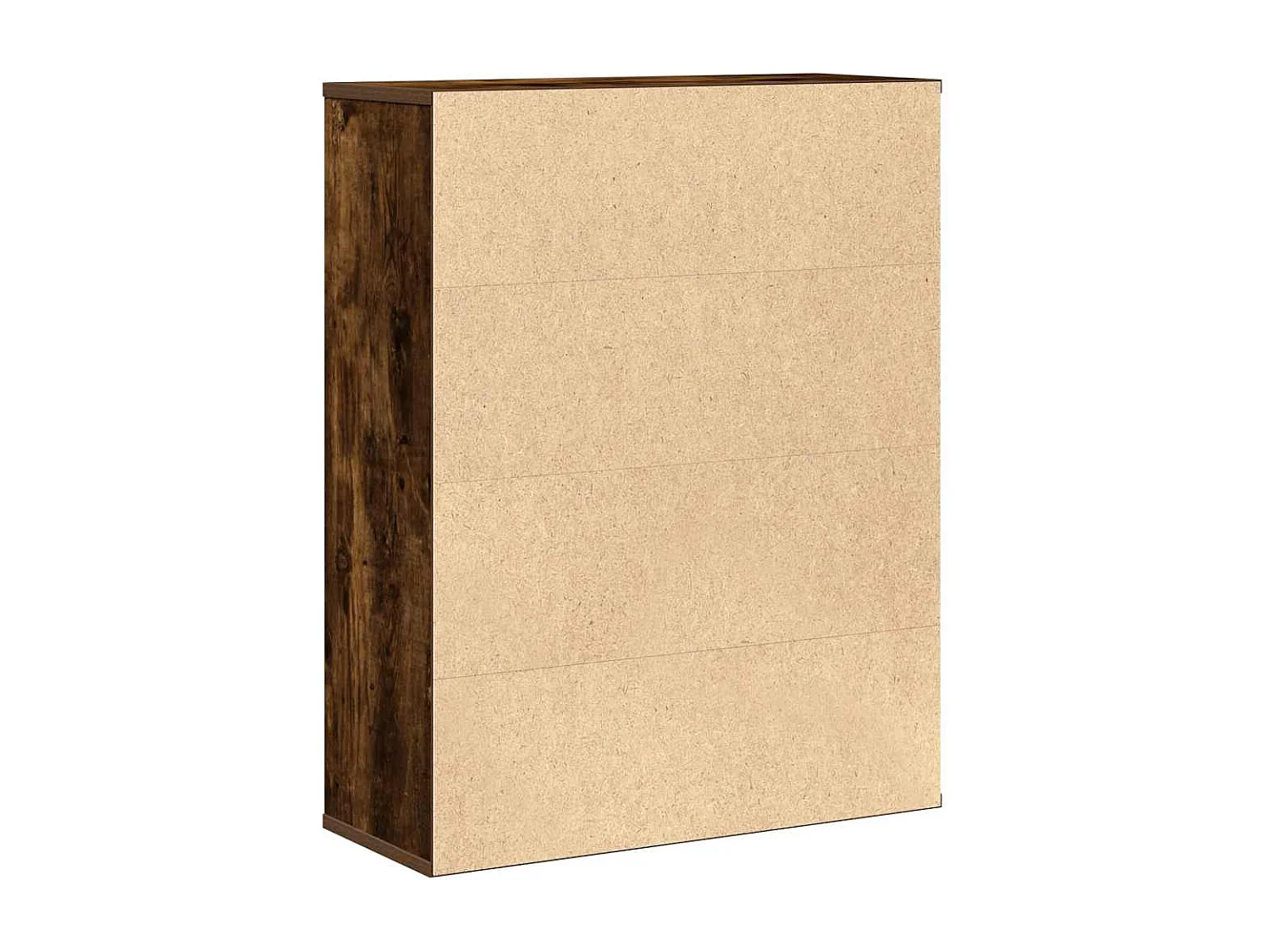 Bibliothèque chêne fumé 60x24x76,5 cm bois d'ingénierie