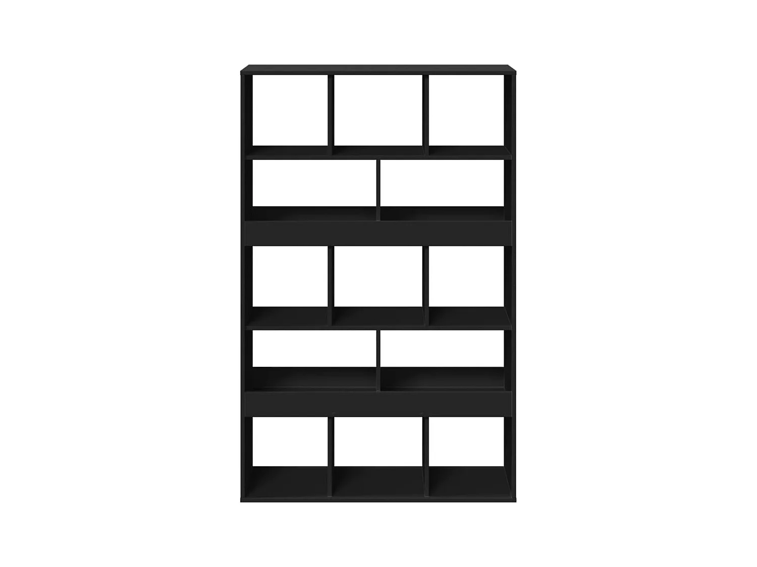 Parete divisoria nera 100x33x156,5 cm in legno ingegnerizzato