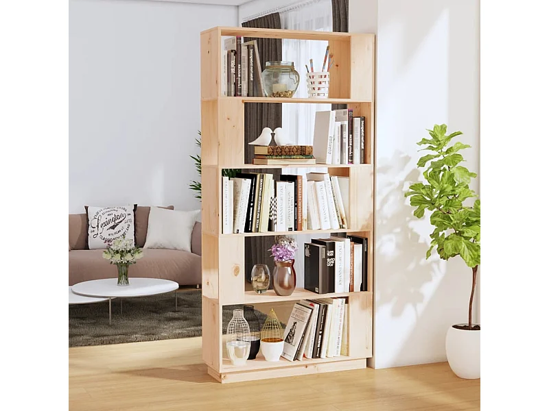 Librería/Separador de ambientes 80x25x163,5 cm Pino macizo