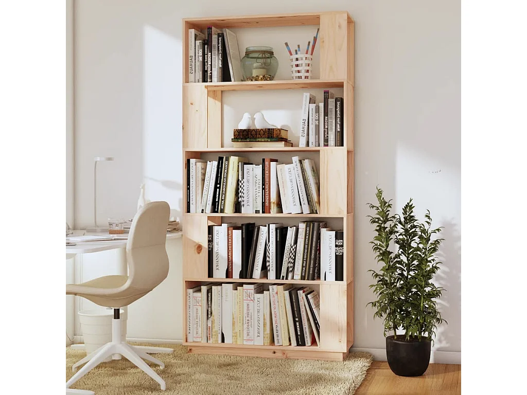 Bibliothèque/Séparateur de pièce 80x25x163,5 cm Pin solide