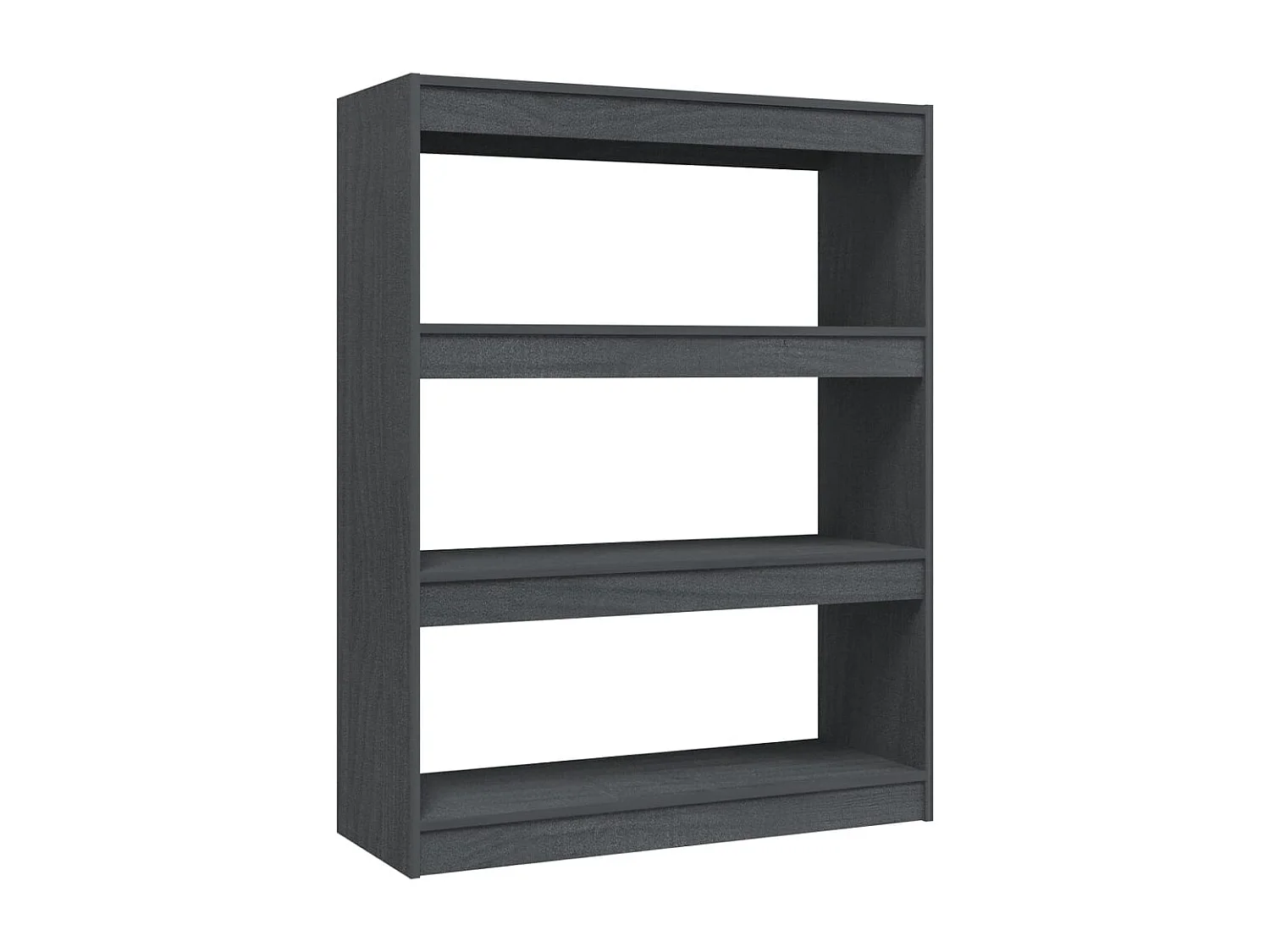 Bibliothèque/Séparateur de pièce Gris 100x30x103 cm Pin massif