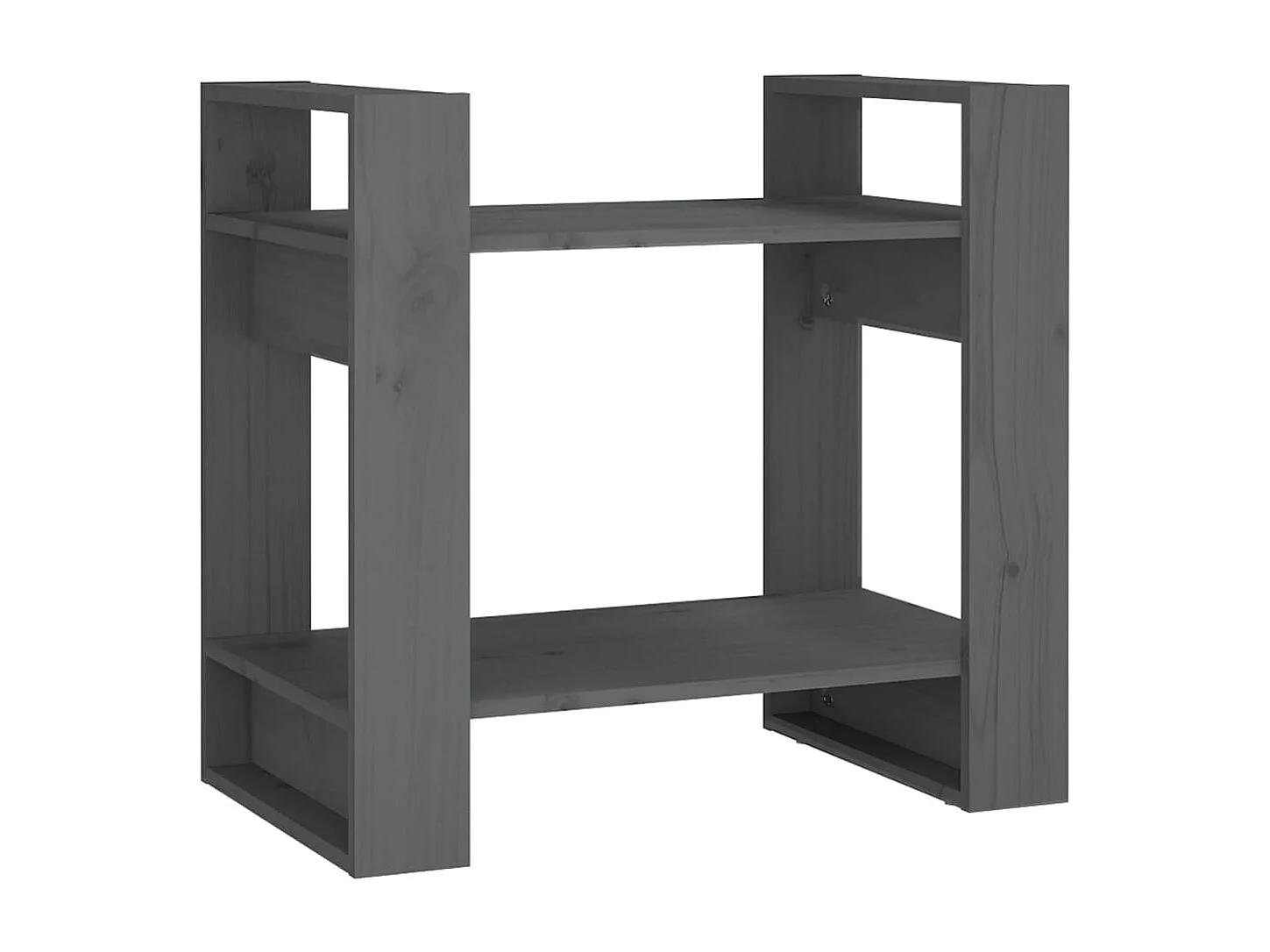 Bibliothèque/Séparateur de pièce Gris 60x35x57 cm Pin massif