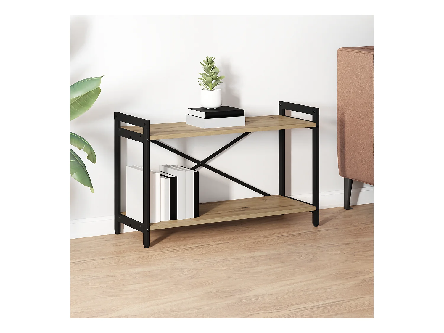 Handgefertigtes Bücherregal aus Eiche 80 x 30 x 48,5 cm