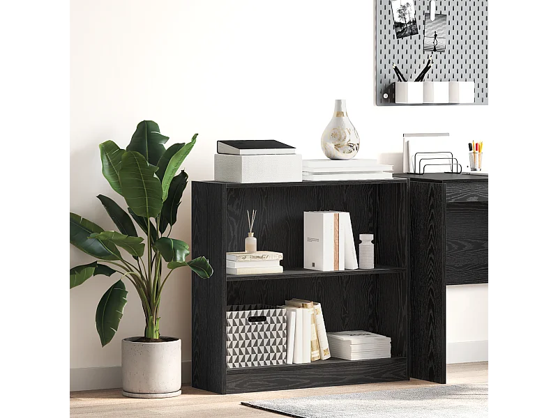 Bibliothèque Chêne noir 80 x 24 x 109 cm Panneau de particules