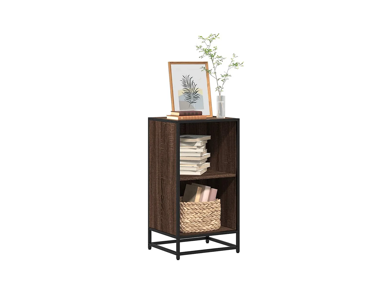 Bibliothèque chêne marron 40x35x76 cm bois d'ingénierie