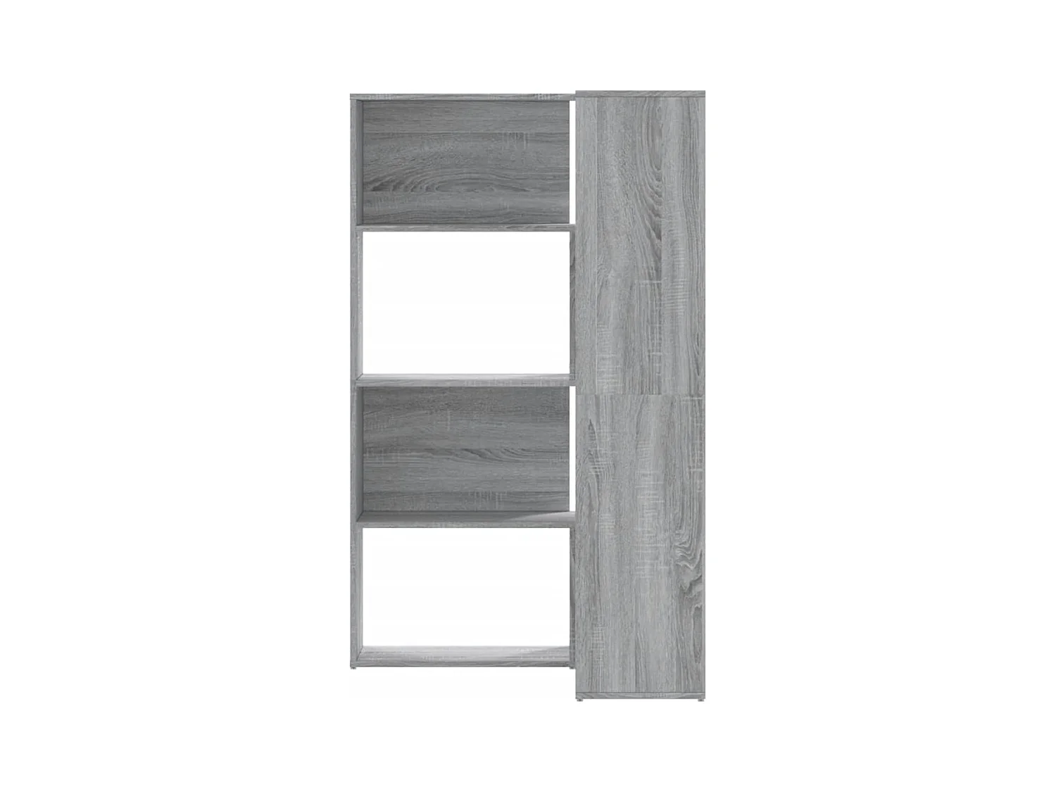 Sonoma Gray 4-laags hoekboekenkast van bewerkt hout