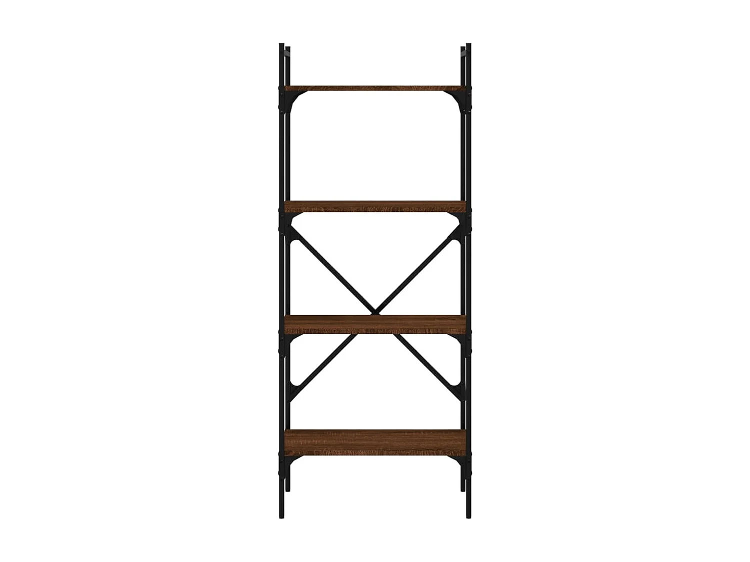 Bibliothèque à 4 niveaux chêne marron 56x31,5x138,5 cm