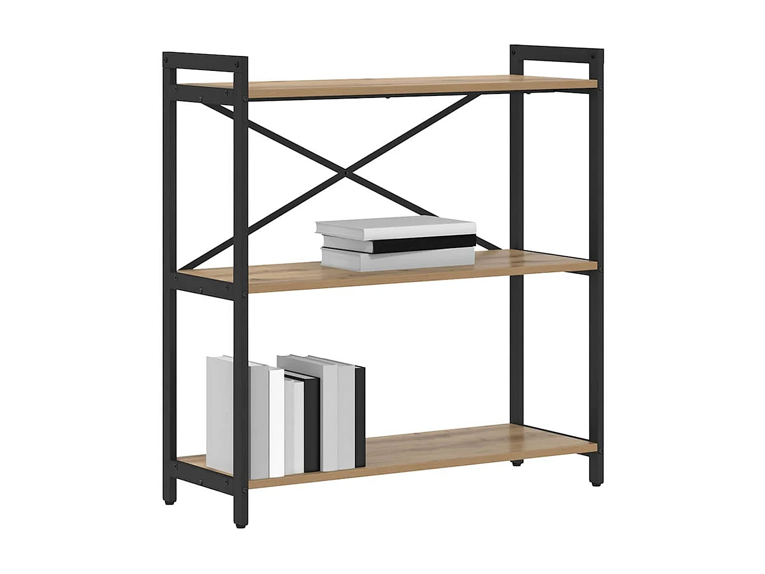 Bibliothèque chêne artisanal 80 x 30 x 83 cm Bois d'ingénierie