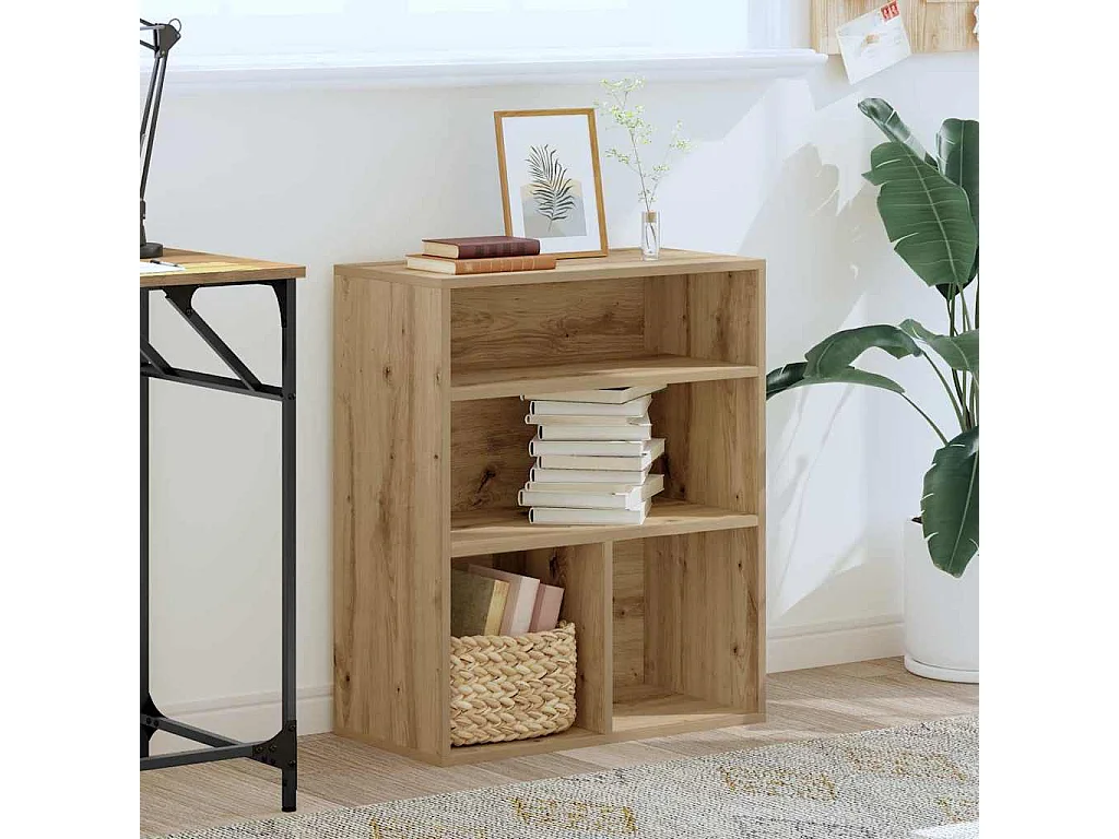 Libreria artigianale in rovere 60x30x71,5 cm in legno ingegnerizzato