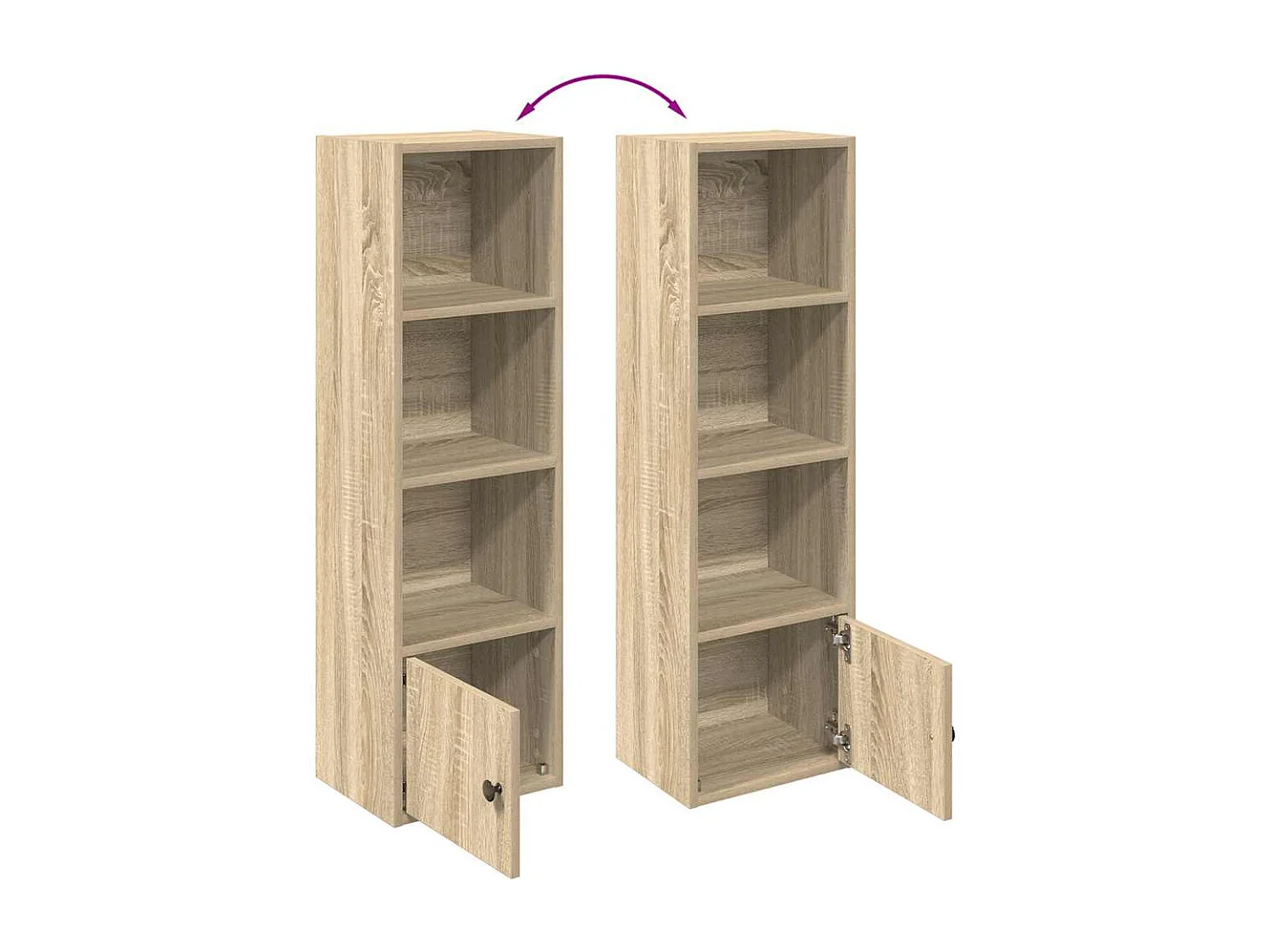 Bibliothèque chêne sonoma 31x24x102 cm bois d'ingénierie