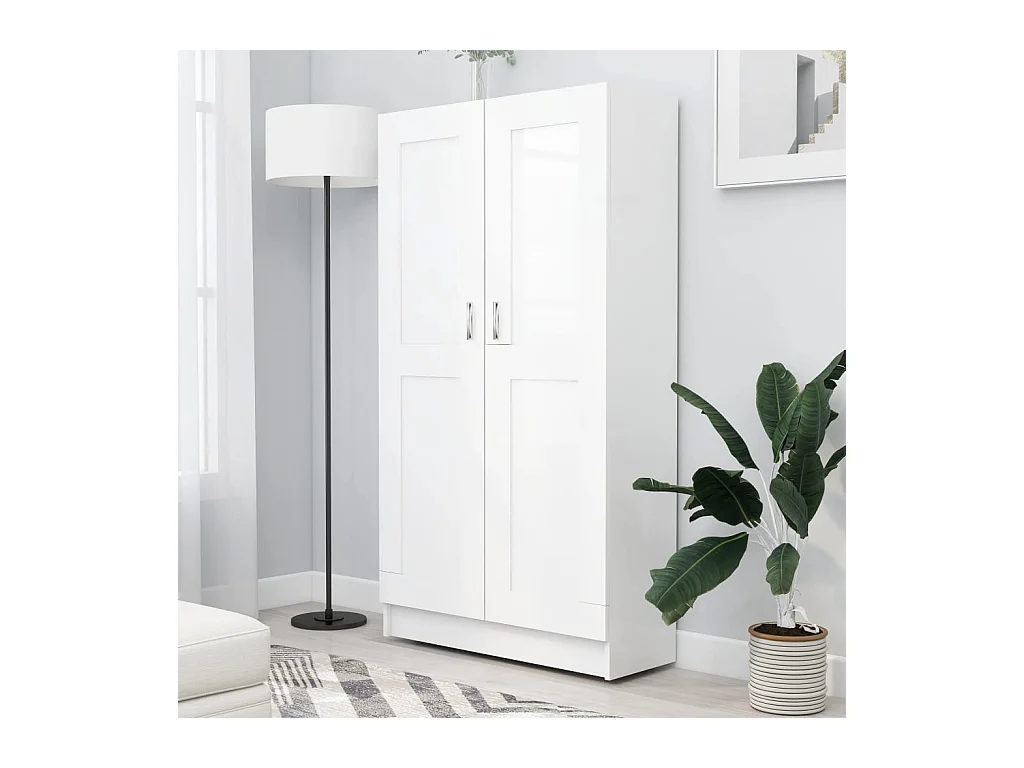 Bibliothèque Blanc 82,5x30,5x150 cm Bois d’ingénierie