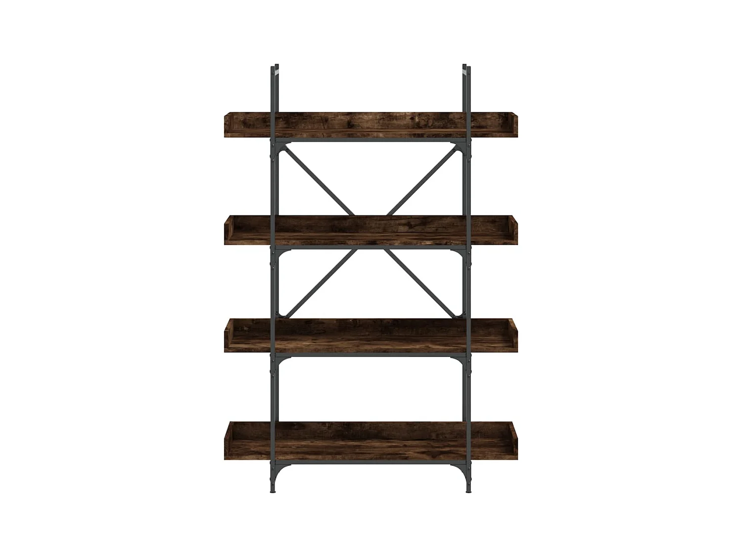 4-stöckiges Bücherregal aus geräucherter Eiche 100x33x145,5 cm