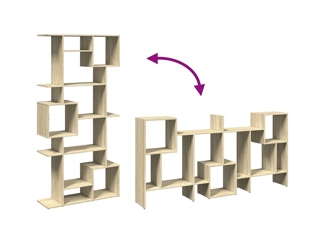 Bücherregal aus Sonoma-Eiche, 92 x 29 x 188 cm, Holzwerkstoff