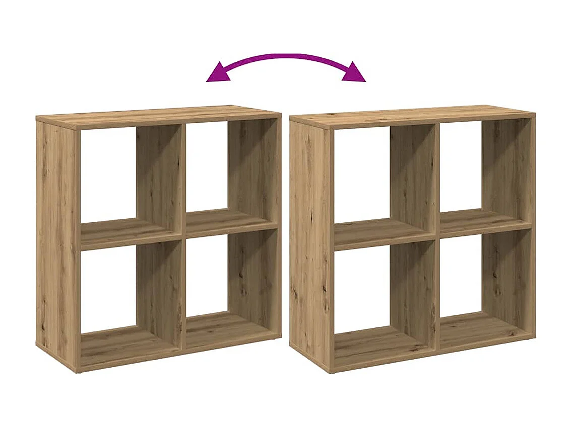 Étagère séparatrice de pièce chêne artisanal 69,5x29x69,5 cm