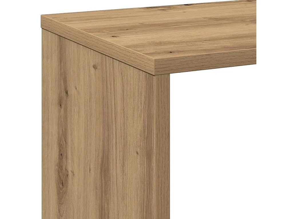 Raumteiler-Regal, handgefertigt aus Eiche, 69,5 x 29 x 69,5 cm