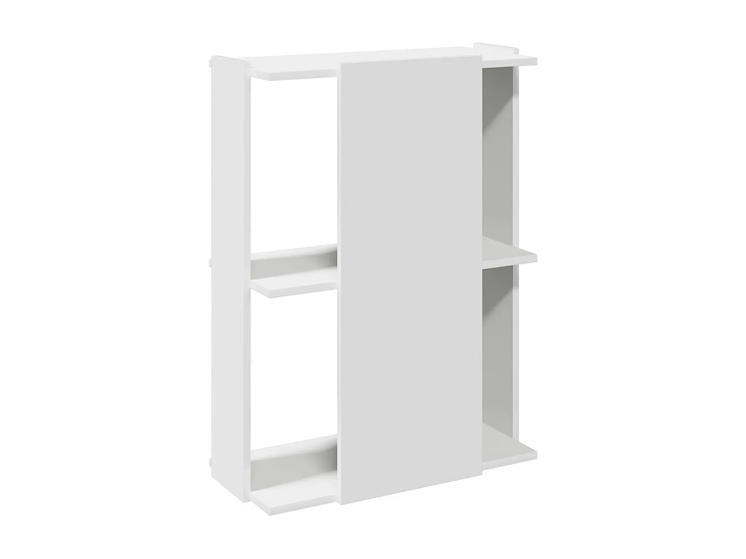 Bibliothèque à 3 niveaux blanc 60x30x80 cm bois d'ingénierie