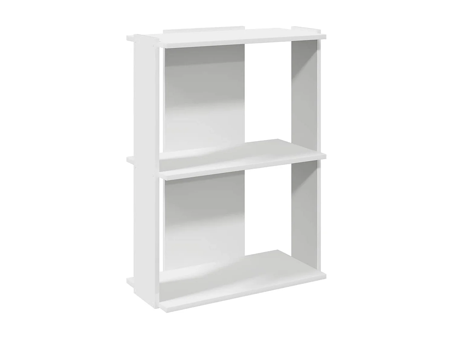 Bibliothèque à 3 niveaux blanc 60x30x80 cm bois d'ingénierie