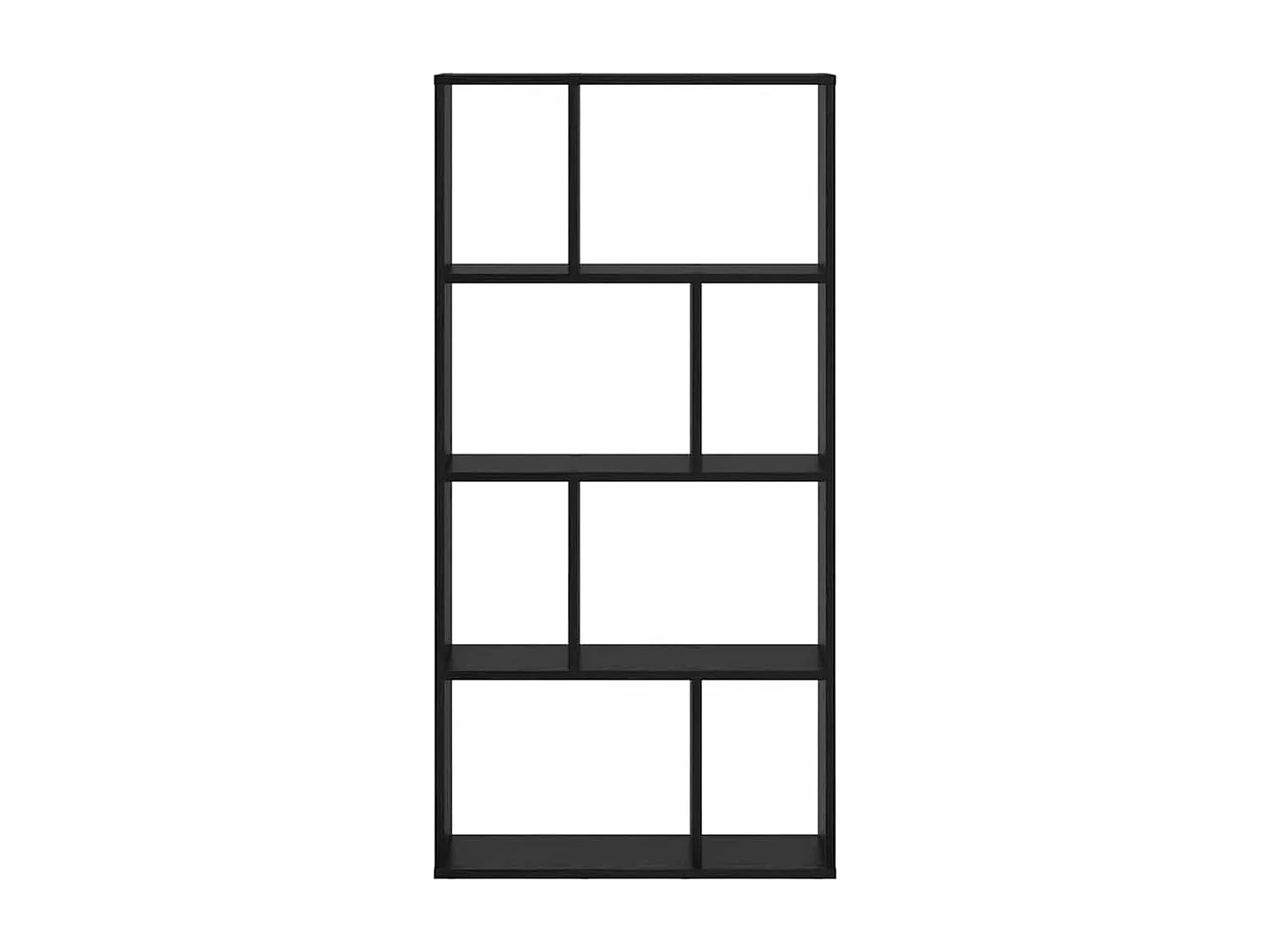 Libreria in rovere nero, legno ingegnerizzato in rovere nero, media