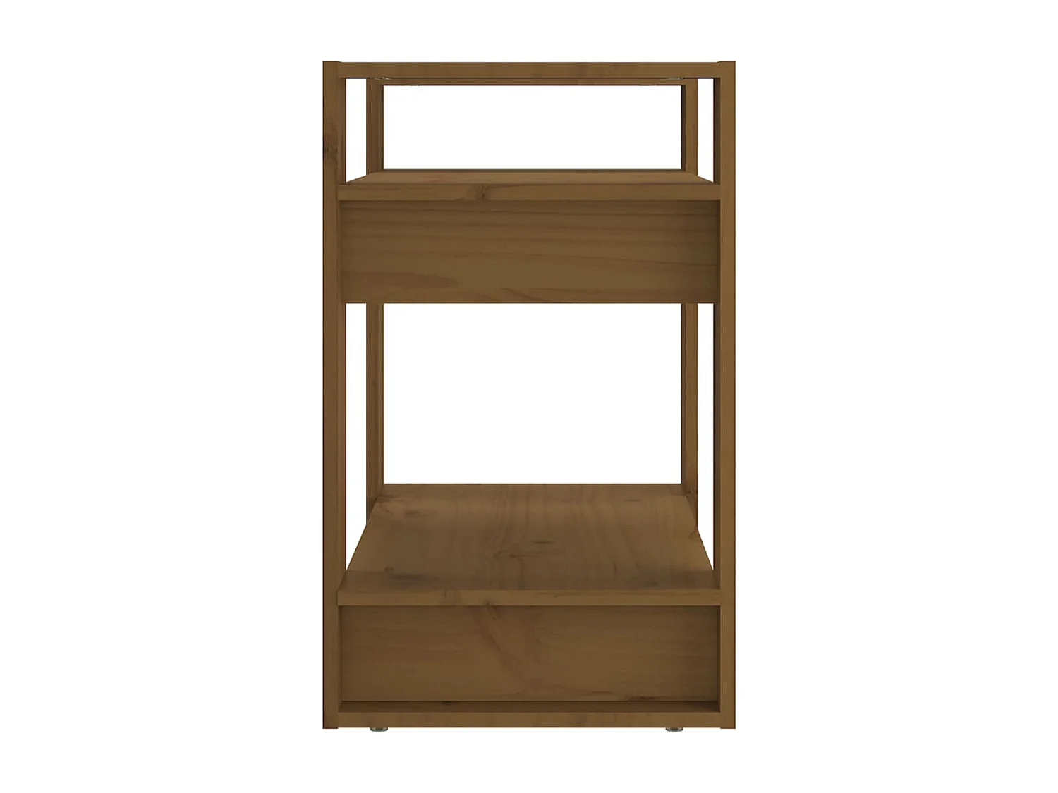Boekenkast/Scheidingswand Honingbruin 60x35x57 cm Massief hout