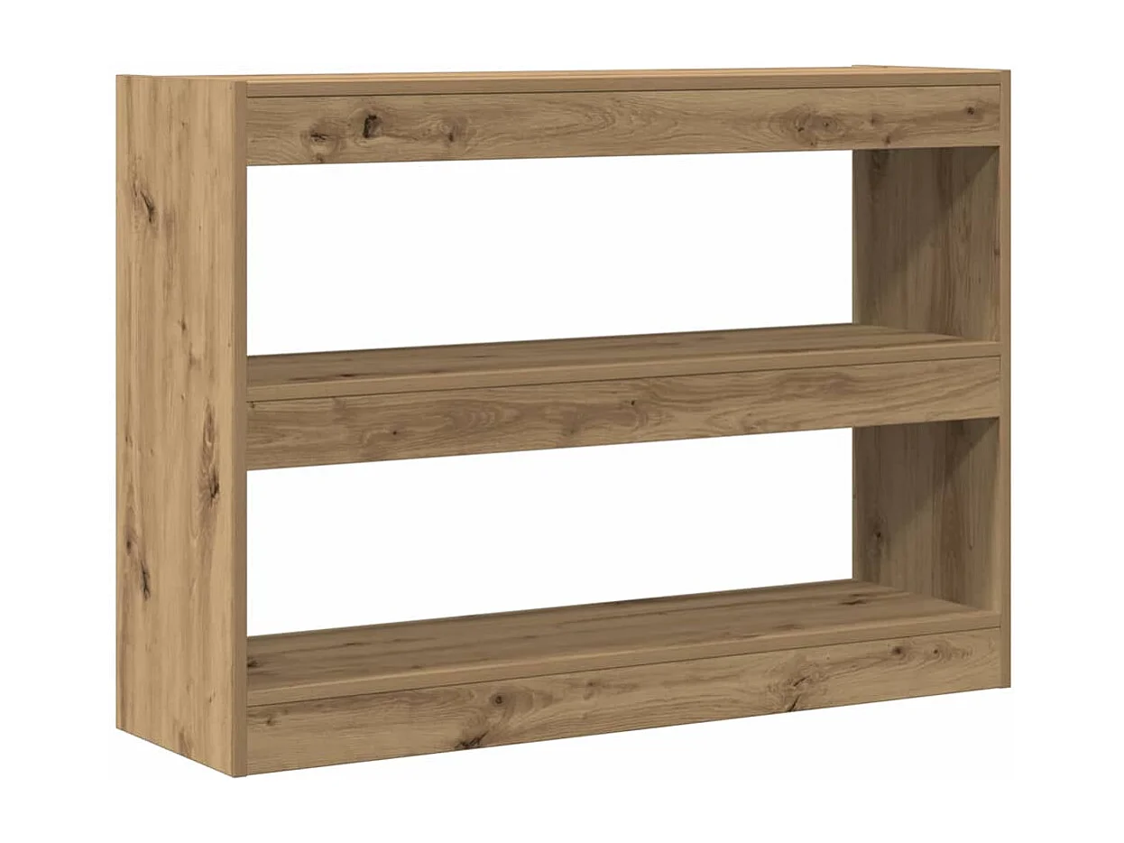 Bibliothèque/Séparateur de pièce - Chêne artisan - 100x30x72 cm - Fabriqué en bois d'ingénierie