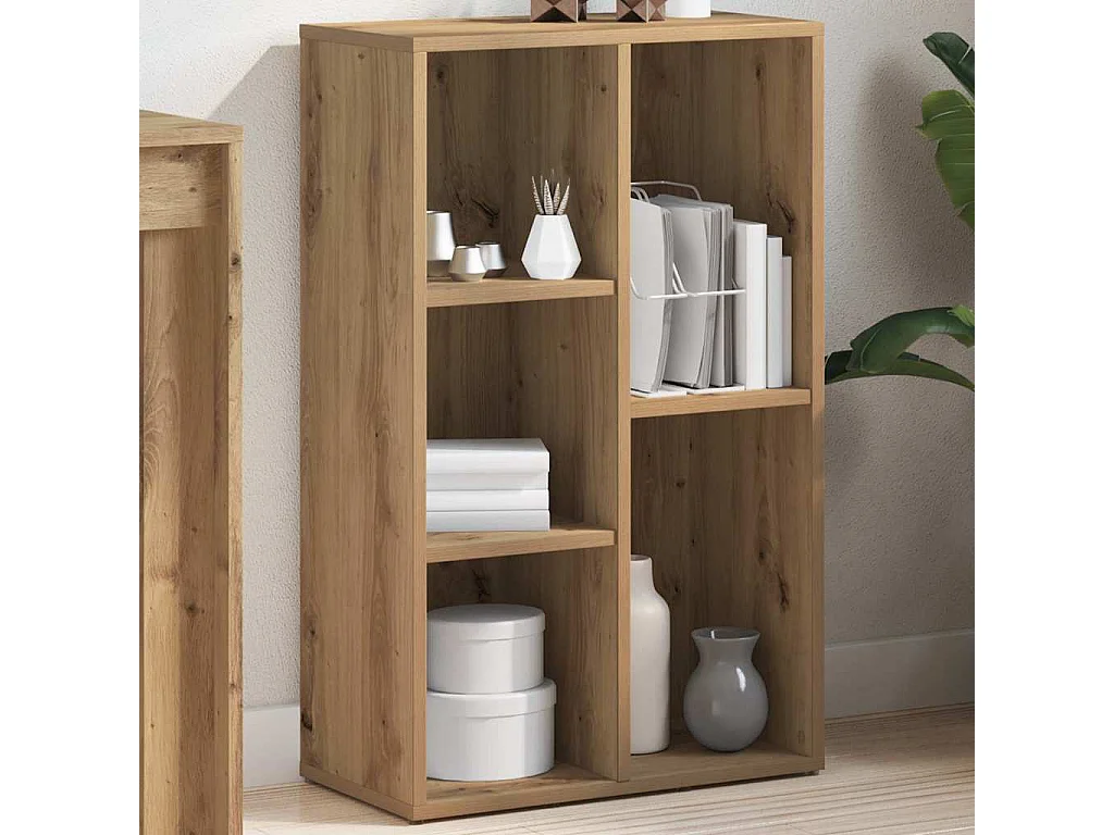 Bibliothèque chêne artisanal 50x25x80 cm bois d'ingénierie