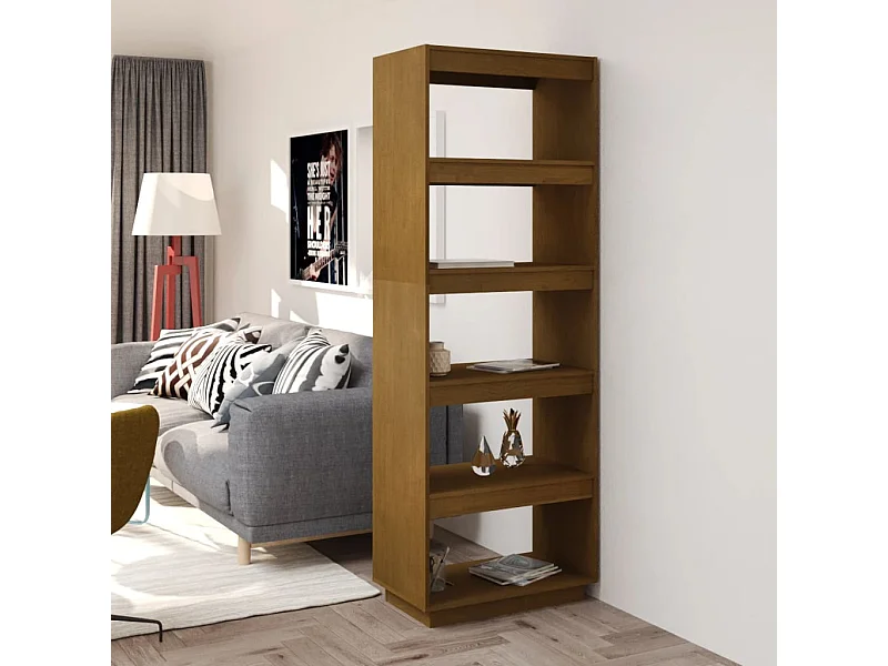 Libreria/Divisorio Marrone Miele 60x35x167 cm Pino