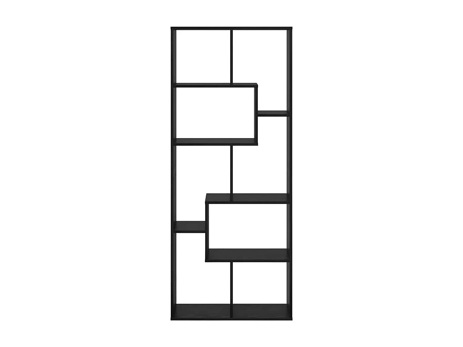 Bibliothèque séparatrice de pièce Chêne noir 67x25x161,5 cm Bois d'ingénierie