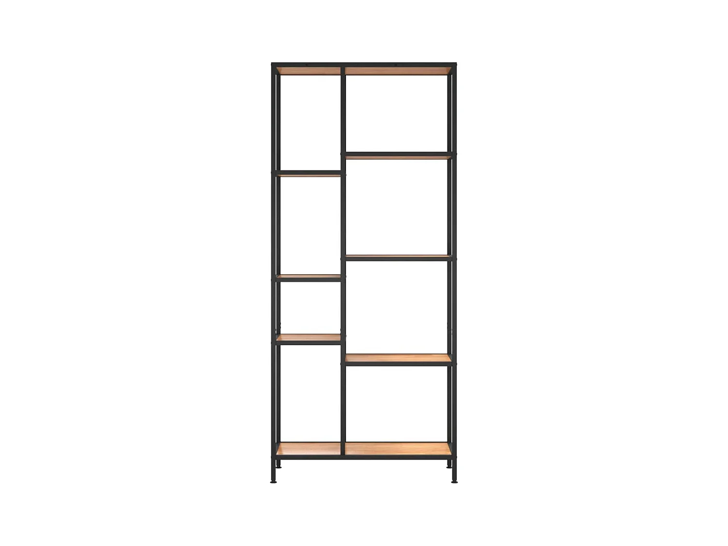 Étagère à livres 80x30x180 cm Acier et bois d'ingénierie