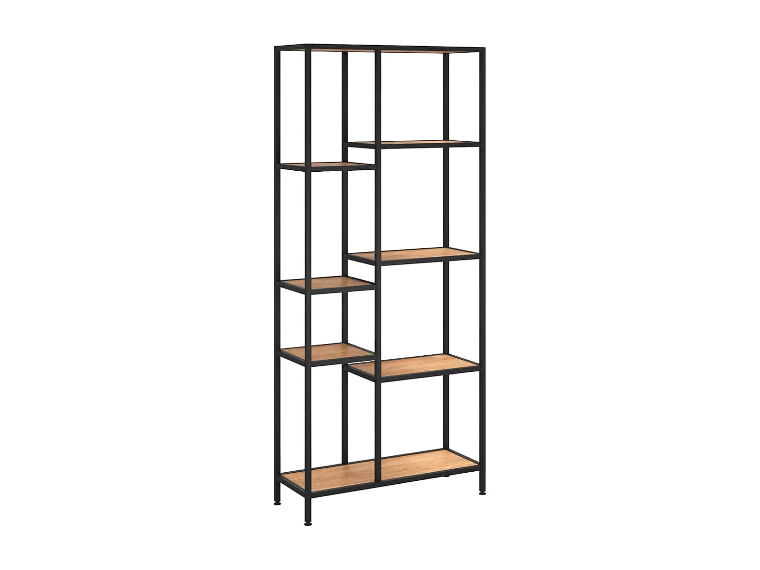 Libreria 80x30x180 cm Acciaio e legno ingegnerizzato
