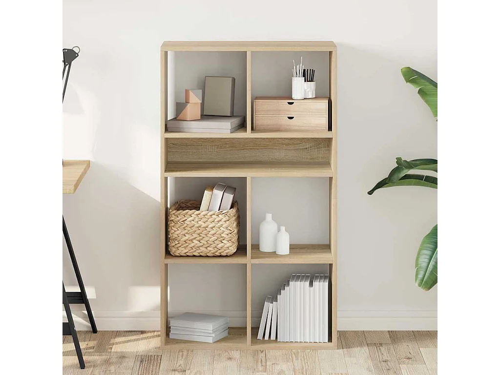 Bücherregal aus Sonoma-Eiche, 66 x 31 x 112 cm, Holzwerkstoff