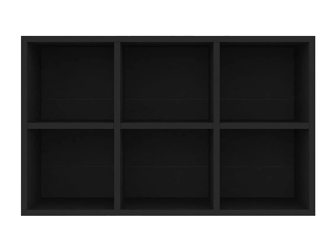 Librería/aparador negro 66x30x98 cm madera contrachapada